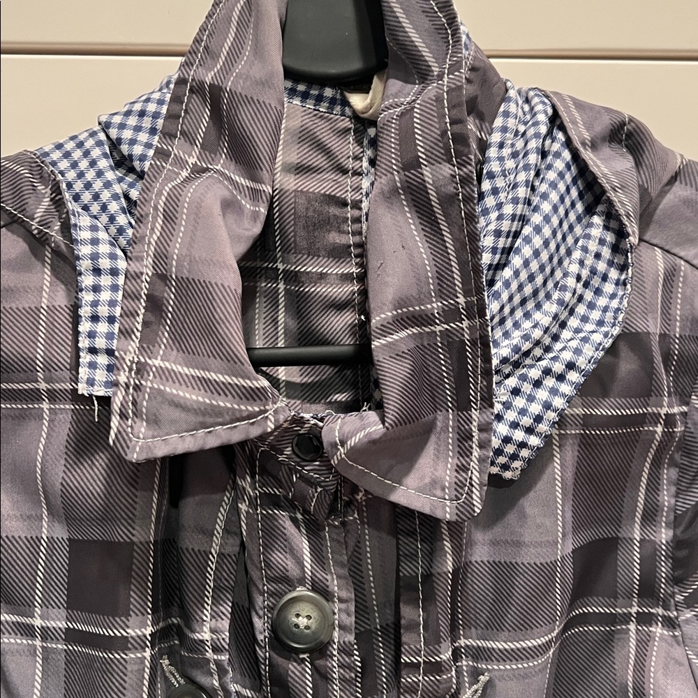 Woman’s Free People Plaid Hooded Jacket! Small water resistant. We the Free